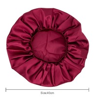 Gorro de satén para mujer de talla extra grande con logotipo personalizado y banda elástica, gorro de dormir ajustable, gorro de ducha con sensación de seda, bufanda para el pelo