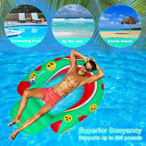 Water Swimming watermelon floats <b>Circle</b> U-shaped <b>ring</b> lounger Inflatable Underarm Swimming <b>Circle</b> Adult Inflatable Float Bar - Product Image 3