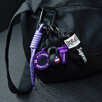 Accessoires de mode HECION : Gant de boxe, mini haltère, plaque de musculation, sac, porte-clés, accessoire en PVC, décoration de salle de sport, porte-clés