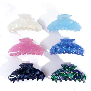 CANYUAN Japanese and Korean Style 10cm Shiny Acetate Hair Claws Creative Design custom hair claw for Girls