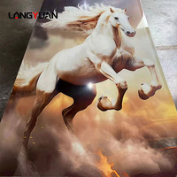 Panneau mural UV imprimé en 3D Faux panneau en PVC imperméable feuille de marbre décorative en plastique charbon de bambou cristal de carbone plaque d'ardoise