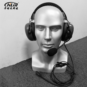 2 Pin overhead Tai nghe Tai nghe <span class=keywords><strong>Boom</strong></span> <span class=keywords><strong>Mic</strong></span> tiếng ồn hủy bỏ cho Kenwood Baofeng Puxing HYT quansheng Puxing hai cách phát thanh - Product Image 5