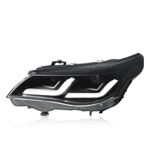 Conjunto de Faros Delanteros para <span class=keywords><strong>BMW</strong></span> Serie 5 <span class=keywords><strong>E60</strong></span> 2003-2010, Modificados con Lentes LED de Nuevo Estilo y DRL Doble L - Product Image 1