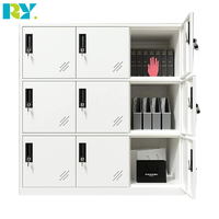 Armoires de rangement en acier blanc extensibles à 9 portes, modernes et commerciales, pour la maison, le bureau, la cuisine, la chambre, l'atelier, l'école, l'hôtel