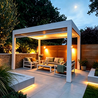 Pergola bioclimatique motorisée en aluminium 6063-T5 avec toit à lames orientables, gazebo de patio, ombrage extérieur sur mesure
