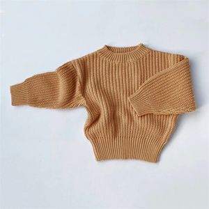 Enfants en tricot personnalisé grande taille hiver filles garçons pull-over en coton surdimensionné enfants bébé chandails - Product Image 2