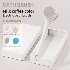 Dual Handle Electric <b>Shower</b> <b>Brush</b> with Battery Power Waterproof Design <b>for</b> Facial Exfoliation & <b>Back</b> Massage - Product Image 6