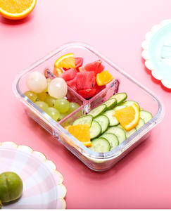 Juego de Recipientes para Almacenamiento de Alimentos de <span class=keywords><strong>3</strong></span> Compartimentos, Loncheras, Preparación de Comidas, Recipientes para Llevar Comida - Product Image 2