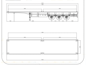 Semirremolque de Plataforma Hidráulica de 40 pies, 3 Ejes, Ampliamente Utilizado, Material de Acero - Product Image 6