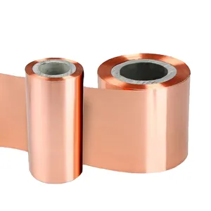 Folha de cobre laminada e tira de cobre para bateria de lítio tamanho personalizável de 0,015 mm