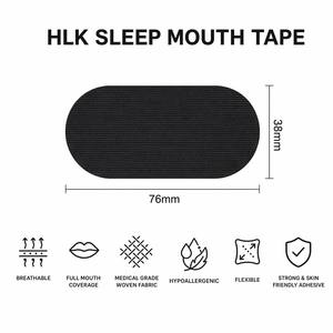 2026 HLK Cinta bucal para ronquidos de algodón negro Hostage, tiras de cinta para dormir - Product Image 5