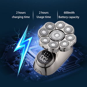 Rasoir Électrique VOAUN 9D pour Hommes, Rotatif sans Fil à Neuf Lames en Acier Inoxydable, Rechargeable, pour Soins Corporels et Usage Domestique - Product Image 6