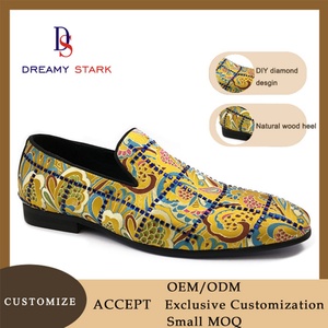 Chaussures habillées et Richelieu pour hommes, en cuir véritable, faites à la main, de haute qualité, avec motif diamant DIY, logo personnalisé, marque originale - Product Image 5