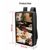 Mochila Publicitaria con Pantalla Táctil LCD de 21.5 Pulgadas, Resistente al Agua IP65, Animación Opcional, 1080p, CMS Integrado para Centros Comerciales y Tiendas Minoristas