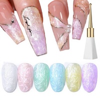 Gel UV LED de durcissement pour ongles, texture nacrée, gel liquide 10ml, blanc, rose, vert, bleu, jaune, violet, pour nail art DIY, vente en gros en flacon