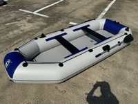 Bateaux gonflables en PVC Kayak de pêche pour 4 personnes radeaux à rames avec trou de support de moteur pour les sports nautiques