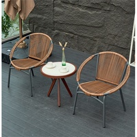 Ensemble table et chaises de salle à manger de luxe moderne pour restaurant maison Table de salle à manger en verre avec plateau en bois et base en aluminium Ensemble de tables à manger rondes