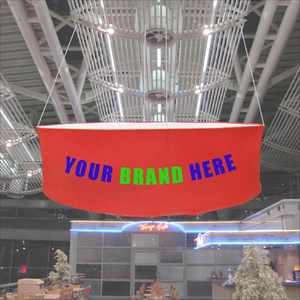 Banners Personalizados para Ferias Comerciales, Banner Colgante Bordado, Letrero Publicitario para Interiores, Banner Colgante de Techo - Product Image 1