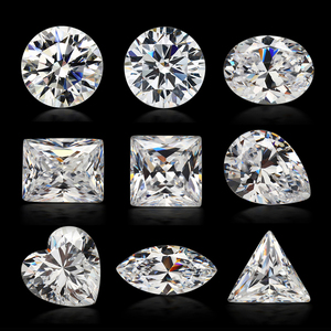 Diamante de circonia cúbica/corazones y flechas, 1000 unids/lote, 0,7-3mm, 3A, corte de estrella europea, CZ sintético