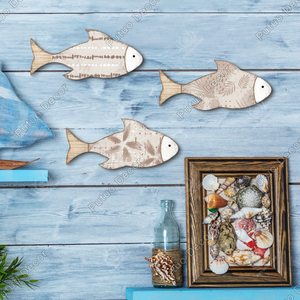 Juego de pared de peces de PVC Marine Life Ocean Breeze para decoración costera armonía subacuática peces de PVC arte de pared de 3 piezas - Product Image 5