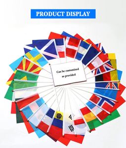Offre Spéciale pas cher tous les pays personnalisé sport polyester angleterre monde tenu dans la main agitant le drapeau pour la célébration - Product Image 6