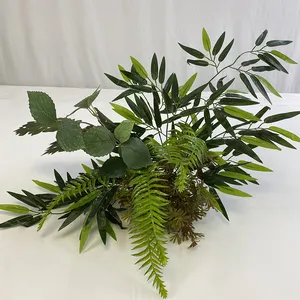 뜨거운 판매 현대 인공 식물 가짜 꽃 장식 대나무 잎