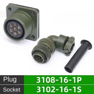 Mỹ tiêu chuẩn hàng không cắm 5015 cong MS3108A16S-1S MS3102A16S-1P 7 lõi nhôm không thấm nước nối hình tròn - Product Image 3