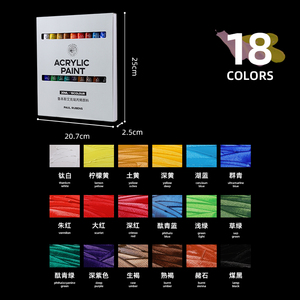 Nhà máy sản xuất sắc tố acrylic màu 12/18/24 giá rẻ với nhiều tùy chọn màu sắc để đáp ứng các nhu cầu khác nhau phù hợp cho người mới bắt đầu - Product Image 5