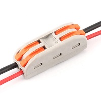 Connecteur de câblage compact à sertissage rapide Modèle 222, 2P, 32A, avec broches en cuivre, en nylon PC, pour applications électriques