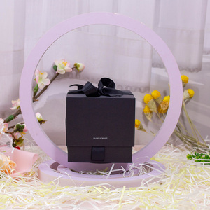 Sang Trọng 10Oz 8Oz Thủy Tinh Màu Đen Nến Lọ Với Nắp Tre Và Hộp Rỗng Xi Lanh Nến Thơm Trong Công Suất Số Lượng Lớn Hộp Giấy - Product Image 5