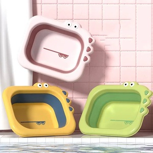 <span class=keywords><strong>Lavabo</strong></span> de bébé en plastique pliable en forme de dessin animé pour les produits de bain de lavage des pieds pour enfants - Product Image 3