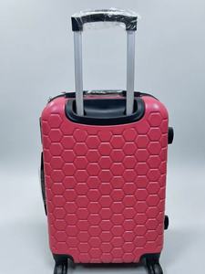 Valigia Trolley da Viaggio Rosa alla Moda con Guscio Rigido, Texture 3D a Nido d'Ape, Motivo Esagonale, Bagaglio a Mano in ABS con Ruote Girevoli OEM - Product Image 5