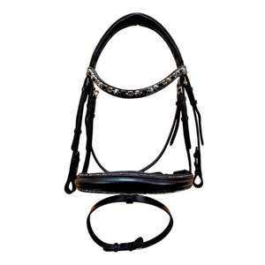 Nouvelle arrive100 % bride de cheval en cuir véritable cristallisé avec dessus rembourré doux fournisseur indien fabricant en gros - Product Image 2