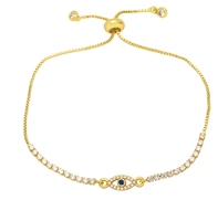 Bijoux fantaisie plaqués or avec zircon, accessoires de tennis, bracelet pour femmes, bracelet maléfique
