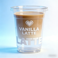 Gobelets en PP jetables à double/simple paroi avec logo personnalisé, couvercles et pailles pour café glacé et boissons froides