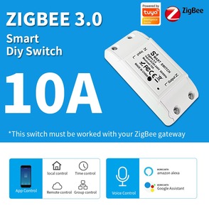 Onoff <span class=keywords><strong>Zigbee</strong></span> DIY interruptor módulo controlador de interruptor inteligente funciona con luz LED 10A Max relé de voz Compatible con la aplicación Tuya <span class=keywords><strong>Smart</strong></span> Life - Product Image 4