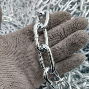 Chaîne de palan soudée à haute résistance 200-24300 Charge de rupture Chaîne de traînée de finition en zinc - Product Image 2