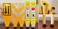 WB110 Vente en gros Borne flexible Anti-impact Borne réfléchissante Delineator Post Rebond Avertissement Traffic Post