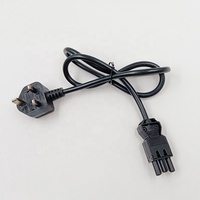Câble d'alimentation 13 broches avec fiche britannique fusionnée vers connecteur d'installation enfichable 3 pôles H05VV-F 3G 1,5 mm²