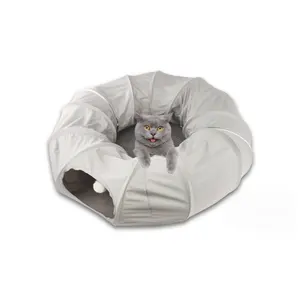 Summer Cool Cat Tunnel with Cooler Cushion Four Seasons Universal Donut Cat Tunnel Cat Entertainment Toys Foldable