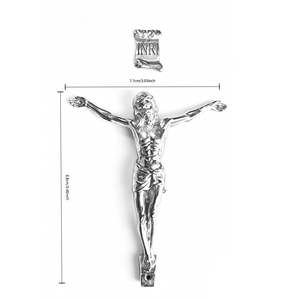 메크트 가톨릭 금속 예수상 아연 합금 예수 십자가 부품 INRI 포함 <span class=keywords><strong>DIY</strong></span> 십자가 장식품 도매 - Product Image 6