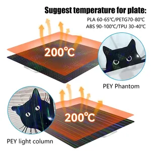 Placa de Construcción de Carbono A1 PEI para Bambu Lab X2D P2S <span class=keywords><strong>X1</strong></span> P1S, Lámina Texturizada de Doble Cara PEO PET para <span class=keywords><strong>Bambulab</strong></span> P1P X1C - Product Image 4