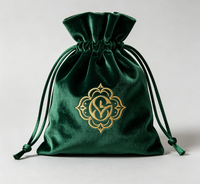 Pochette en velours de luxe avec logo personnalisé, pochette en velours doux réutilisable avec cordon de serrage pour écouteurs, parfum, bracelet, emballage cadeau