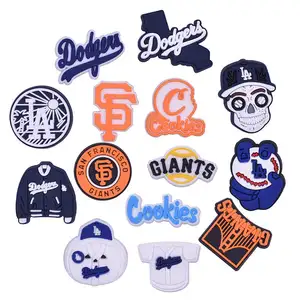 Bán Buôn La Clog Charms Màu Xanh LA Dodger Los Angeles Đội Bóng Chày Giày Charms Phù Hợp Cho Guốc Giày Clog Charms Màu Xanh LA Dodger