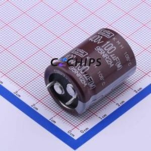 EKMH401VSN101MP30S Snap-in Aluminum Electrolytic Capacitor Through hole Component (THT),D22xL30mm 100uF 20% 400V 22mm - Product Image 1