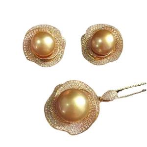 WENCHI S925 Ensemble de bijoux fins en argent, accessoires de perles DIY avec support vide, pendentif tendance et clou d'oreille 10613 Chine - Product Image 4