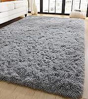 Tapis à poils longs en peluche Tapis moelleux pour chambre à coucher Salon Tapis moelleux Tapis pour salon Tapis d'intérieur moderne et flou