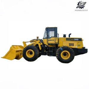 Chargeuse sur pneus Komatsu 380 d'occasion, 16 tonnes, godet de 3 m³, marque japonaise d'origine, matériel de construction d'occasion, faible nombre d'heures, bon état - Product Image 1