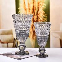 Vase en verre de cristal européen vintage de luxe, grand modèle, brillant, décoratif, pour salon, roses hydroponiques, arrangement floral