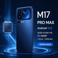 Ponsel M17 Pro Max 5G Model Terbaru 2026 Memori 16GB+1TB Layar HD 6.9 Inci 144Hz Kamera 108MP Baterai 7500mAh Android Mobile P